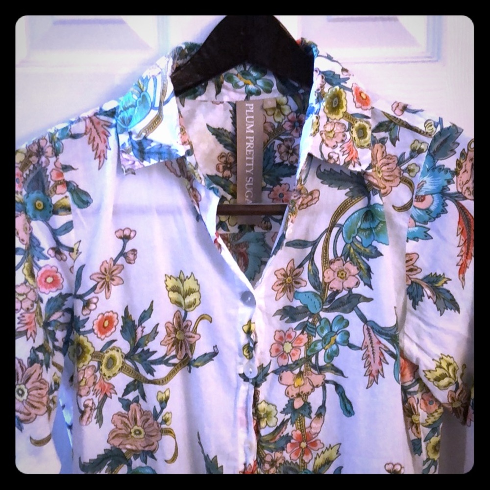 Plum Pretty Sugar dress floral pattern Sz S